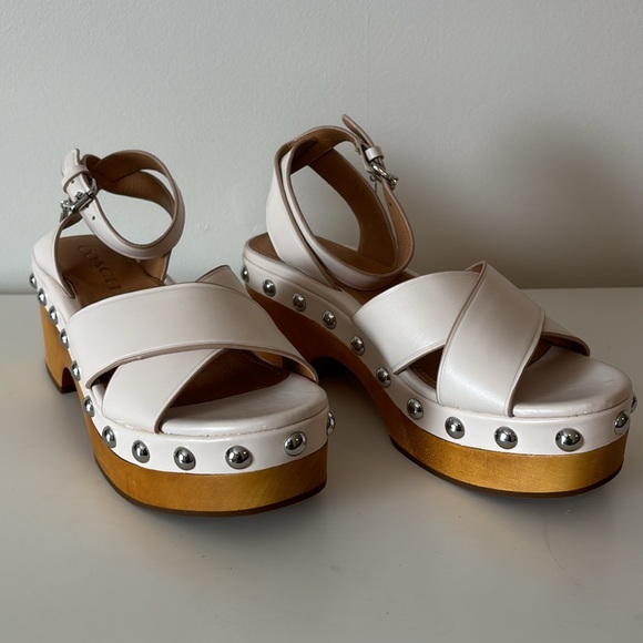 NIB Astor Semi MatteCalf Chalk clog Sandals. Size 7M. - Picture 8 of 12